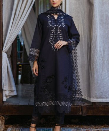 Mushq 3 Piece Embroidered Cotton Suit (AMIRA)